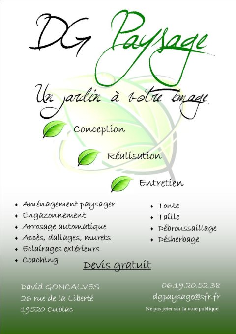Entreprise DG paysage